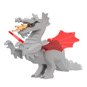 Minifigure medieval dragon grey LEGO Alternative
