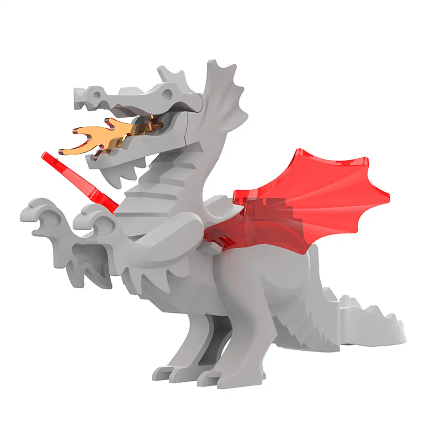 Minifigure medieval dragon grey LEGO Alternative