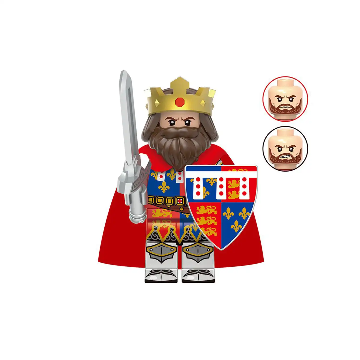 Minifigure medieval king Richard the Lionheart LEGO Alternative