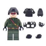 Minifigure - police special operations officer SWAT Special Weapons and Tactics dark grey or black helmet (LEGO Alternative)