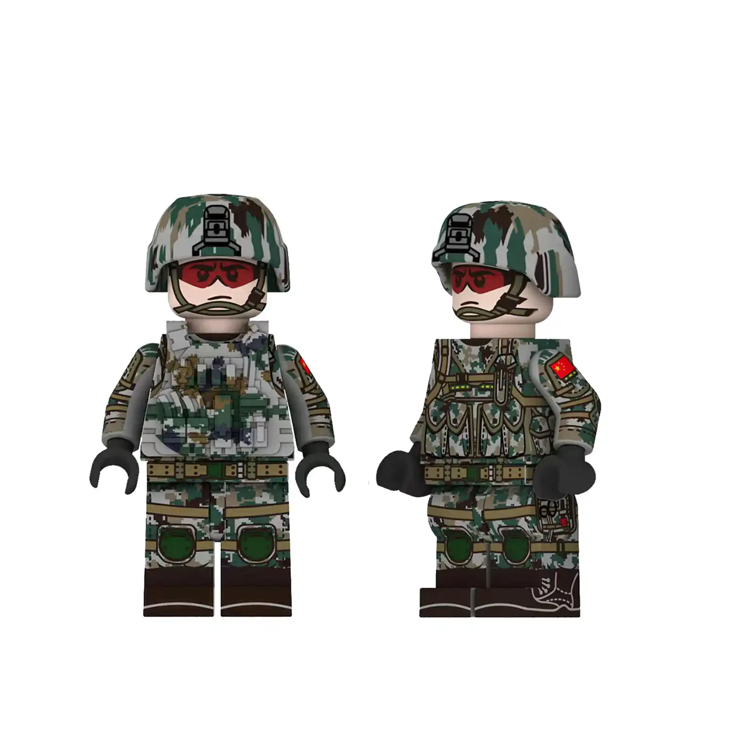 Minifigure - soldier of the Peoples Liberation Army PLA of China (LEGO Alternative)