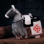 Minifigure warhorse for a Knight of the Holy Sepulchre and Crusader LEGO Alternative