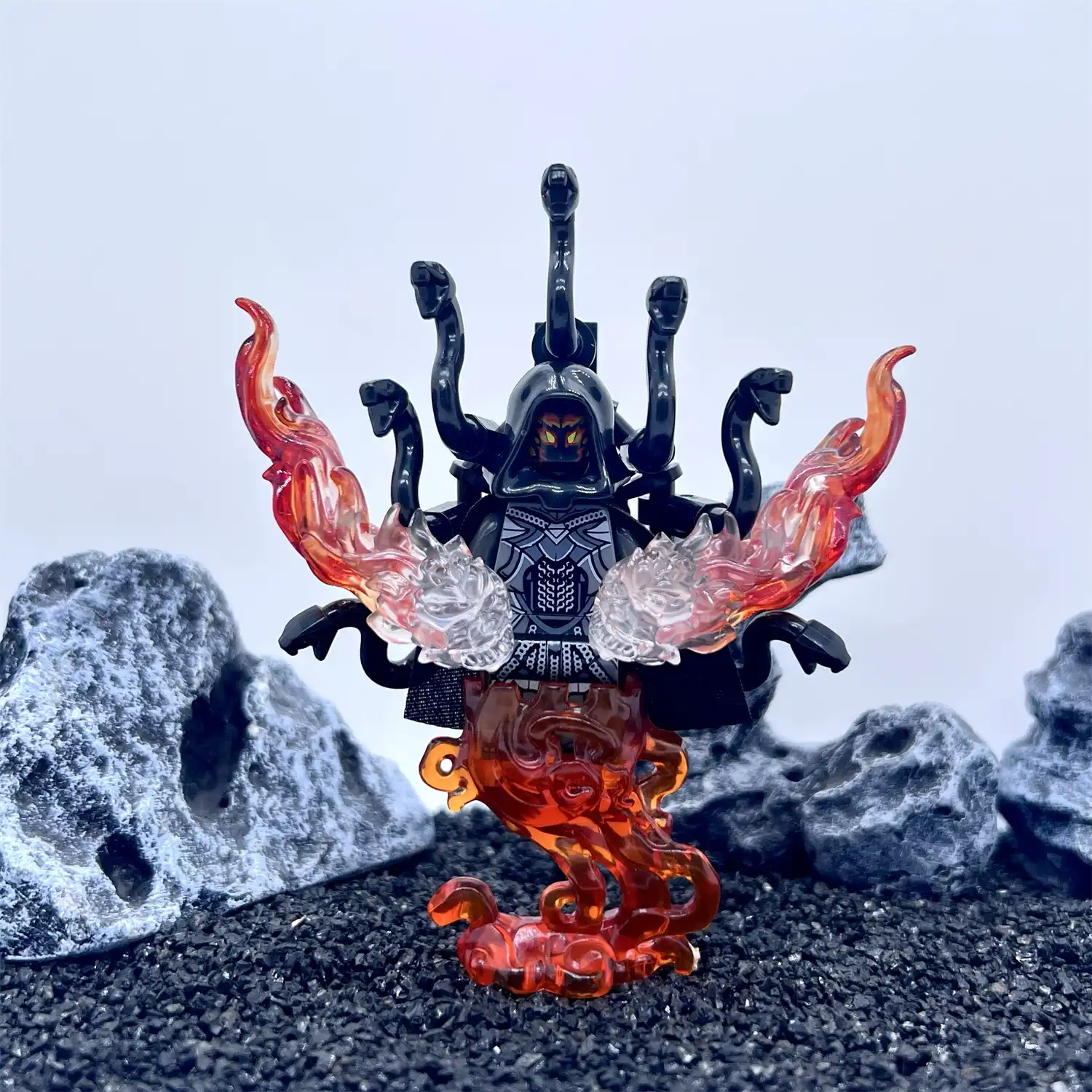 Minifigure – Flame Fiery Demon Snake Master Serpent Lord (LEGO Alternative)