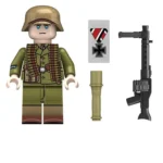 Minifigure – German Afrika Korps soldier with MG34 machine gun from World War II (LEGO Alternative)