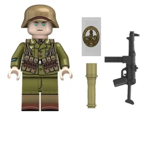 Minifigure – German Afrika Korps soldier with MP40 submachine gun from World War II (LEGO Alternative)