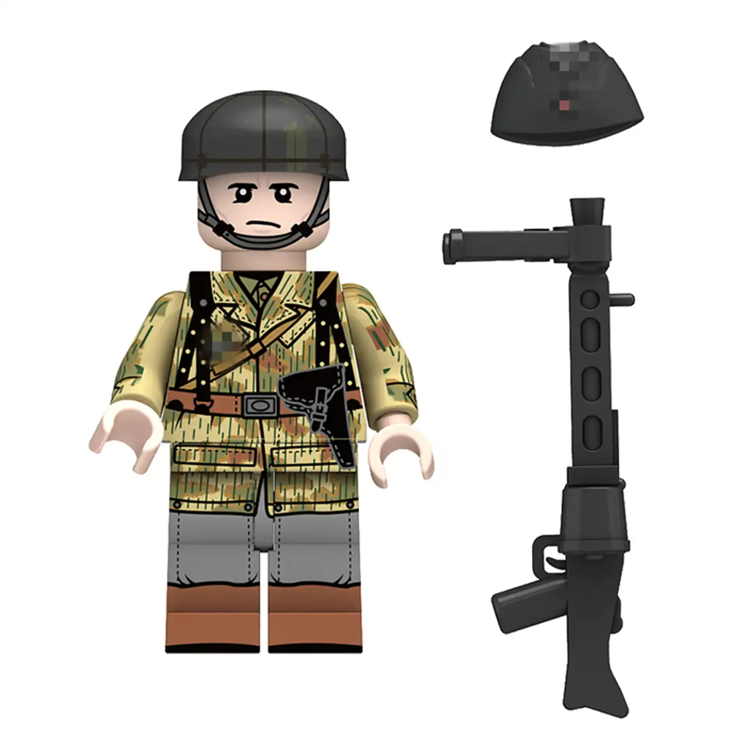 Minifigure – German Fallschirmjäger paratrooper soldier World War II era (LEGO Alternative)