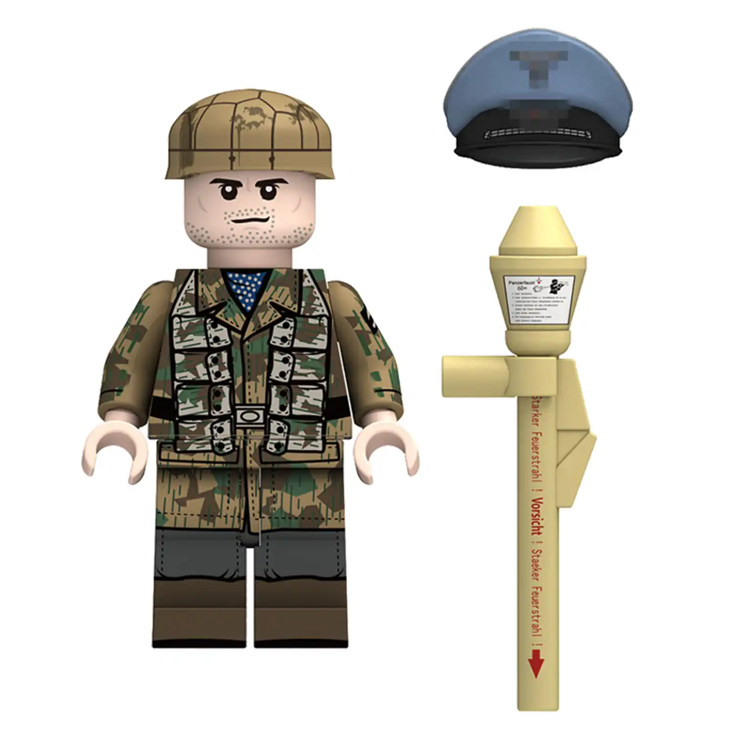 Minifigure – German Fallschirmjäger paratrooper soldier specialized Luftwaffe unit World War II (LEGO Alternative)