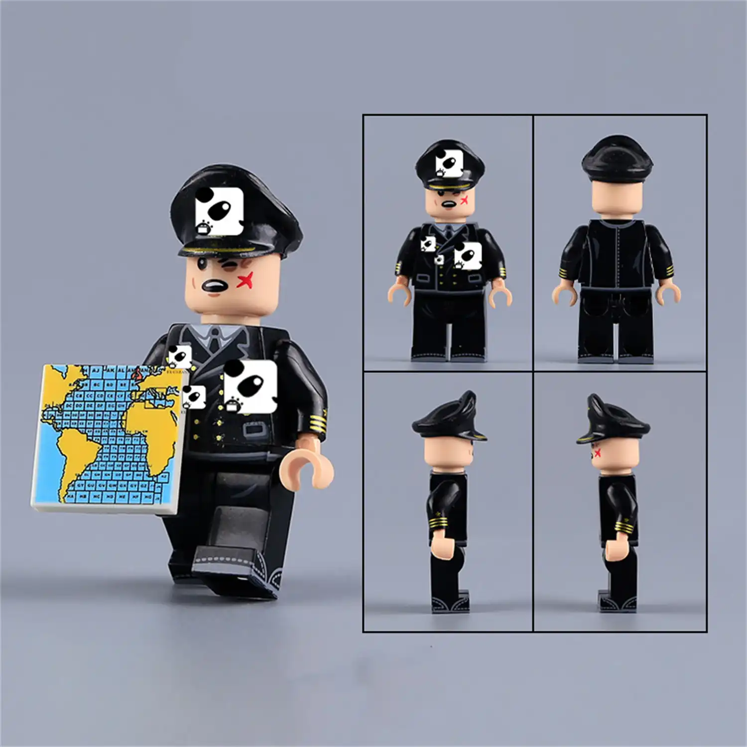 Minifigure – German Kriegsmarine Officer Lieutenant Commander from WWII (LEGO Alternative)