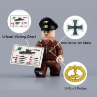 3Minifigure – German Kriegsmarine's  U Boat Senior Non Commissioned Officer commander NCO from WWII (LEGO Alternative)