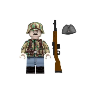 Minifigure – German Luftwaffe Paratrooper with Gewehr 43 Fallschirmjägergewehr 42 FG 42 Fallschirmjäger from World War II (LEGO Alternative)