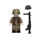 Minifigure – German Waffen SS machine gunner mid to late World War II era (LEGO Compatible)