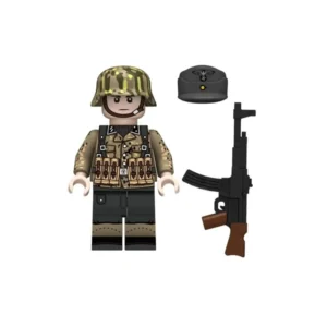 Minifigure – German Waffen SS soldier mid to late World War II era (LEGO Compatible)