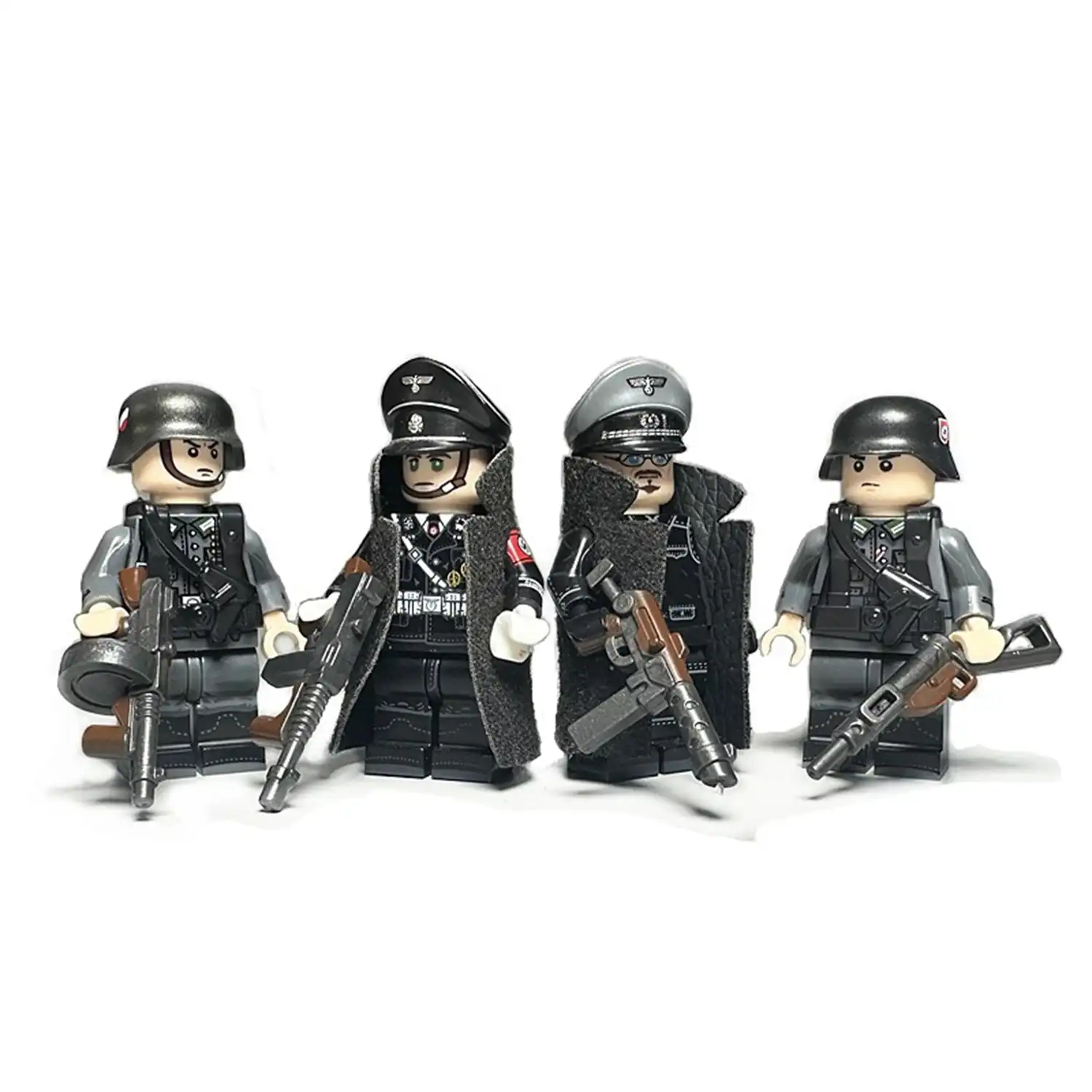 Minifigure – German soldiers Schutzstaffel (SS) World War II era (LEGO Alternative)