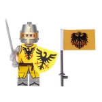 Minifigure – Holy Roman Knight and a matching flag (LEGO Alternative)