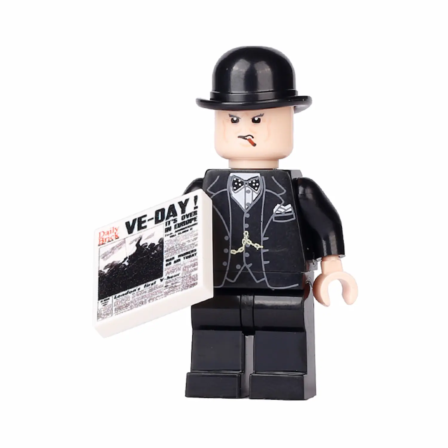 Minifigure – Sir Winston Churchill British Prime Minister during World War II (LEGO Compatible) Minifigure – Sir Winston Churchill British Prime Minister during World War II (LEGO Compatible)