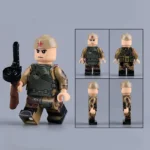 Minifigure –  Soviet Army soldier from the WWII era wearing Amoeba pattern camouflage (LEGO Alternative)