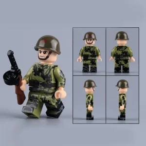 Minifigure – Soviet Red Army soldier from World War II (LEGO Alternative)