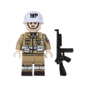Minifigure – U.S. Army Military Police MP soldier from World War II (LEGO Alternative)