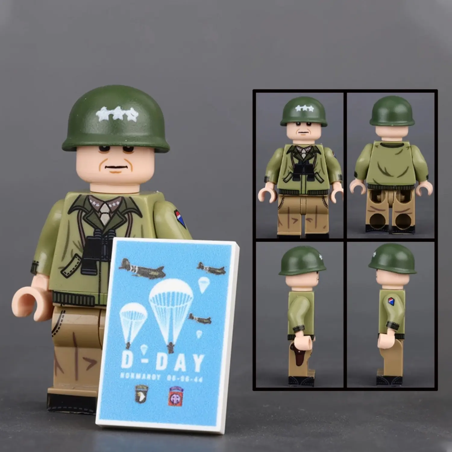 Minifigure – US Army Lieutenant commander General Omar Bradley (LEGO Compatible) Minifigure – US Army Lieutenant commander General Omar Bradley (LEGO Compatible)