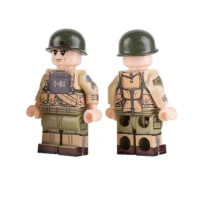 Minifigure – United States Army Ranger Soldier equipped for the initial assault phases of the D-Day invasion World War II era (LEGO Compatible)