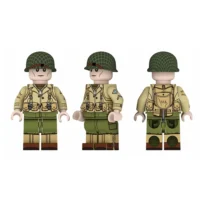 Minifigure – United States Army Soldier Ranger Sergeant specifically geared up for the D-Day invasion of Normandy World War II (LEGO Compatible)