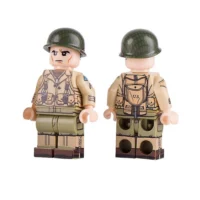 Minifigure – United States Army Soldier Ranger Sergeant specifically geared up for the D-Day invasion of Normandy World War II (LEGO Compatible)