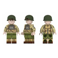 Minifigure – United States Army Ranger Soldier equipped for the initial assault phases of the D-Day invasion World War II era (LEGO Compatible)