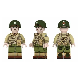 Minifigure – United States Army Soldier officer NCO World War II era (LEGO Alternative)