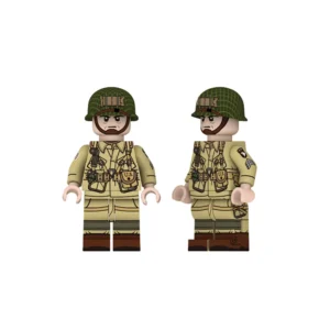 Minifigure – United States Army Soldier paratrooper 101st Airborne Division Screaming Eagles World War II (LEGO Alternative)