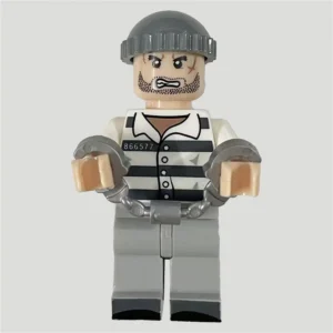 Minifigure – criminal thief prisoner (LEGO Alternative)