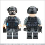 Minifigure – female police officer RRT Rapid Response Team (LEGO Alternative)