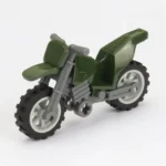 Minifigure –  green and grey off road style motorcycle bikes (LEGO Alternative)