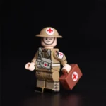 Minifigure – British Royal Army Medical Corps (RAMC), 2nd Infantry Division during World War II (LEGO Compatible)