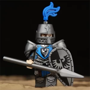 Minifigure – medieval Black Hawk Knight (LEGO Alternative)