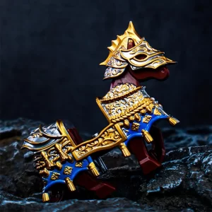 Minifigure – medieval Knight of the Round Table warhorse (LEGO Alternative)