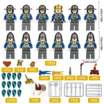 Minifigure – medieval knights and custom piece (LEGO Alternative)