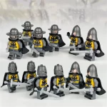 Minifigure – medieval knights or soldiers black (LEGO Alternative)