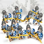 Minifigure – medieval knights or soldiers blue (LEGO Alternative)