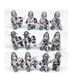 Minifigure – medieval knights or soldiers grey (LEGO Alternative)