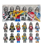 Minifigure – various types of medieval knights or soldiers blue (LEGO Alternative)