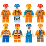 Minifigures – construction workers and engineers (LEGO Alternative)