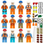 Minifigures – construction workers, engineers, or site laborers (LEGO Alternative)