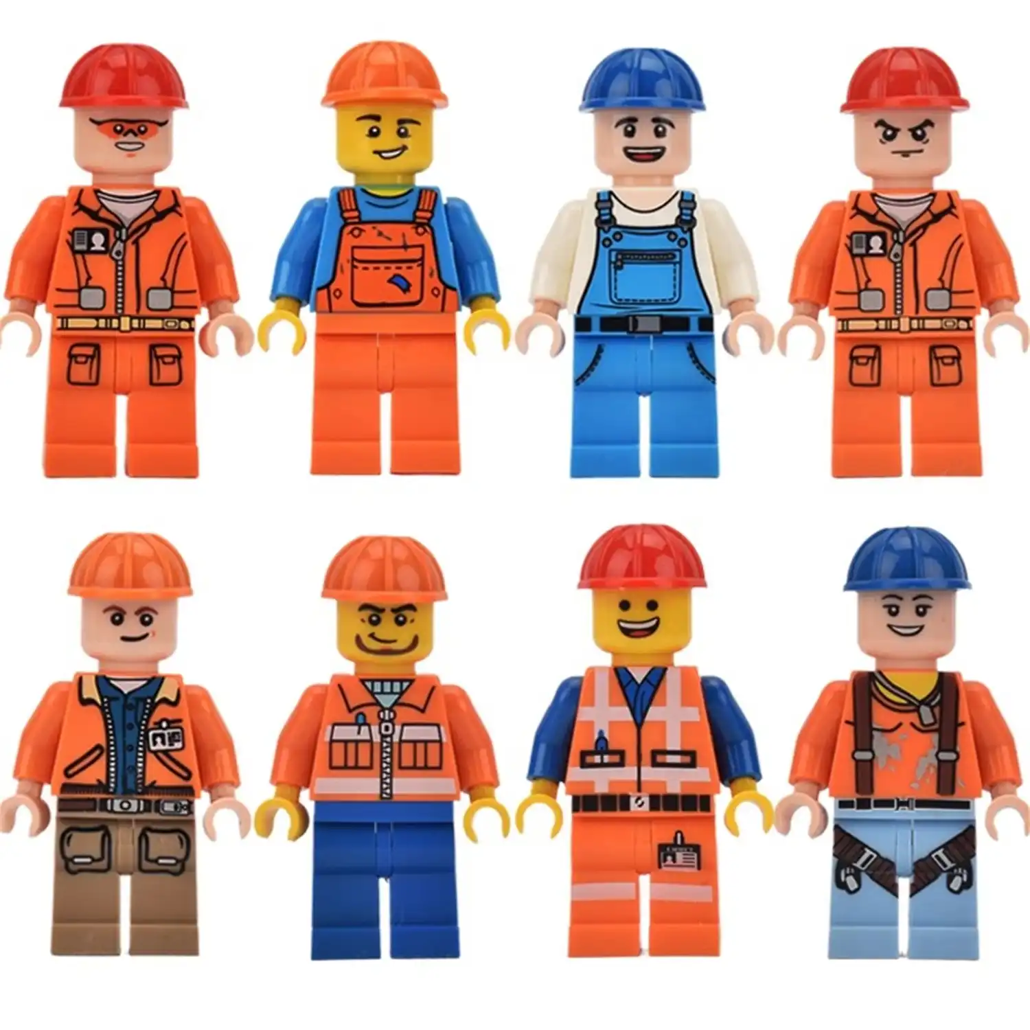 Minifigures – construction workers or engineering personnel (LEGO Alternative)
