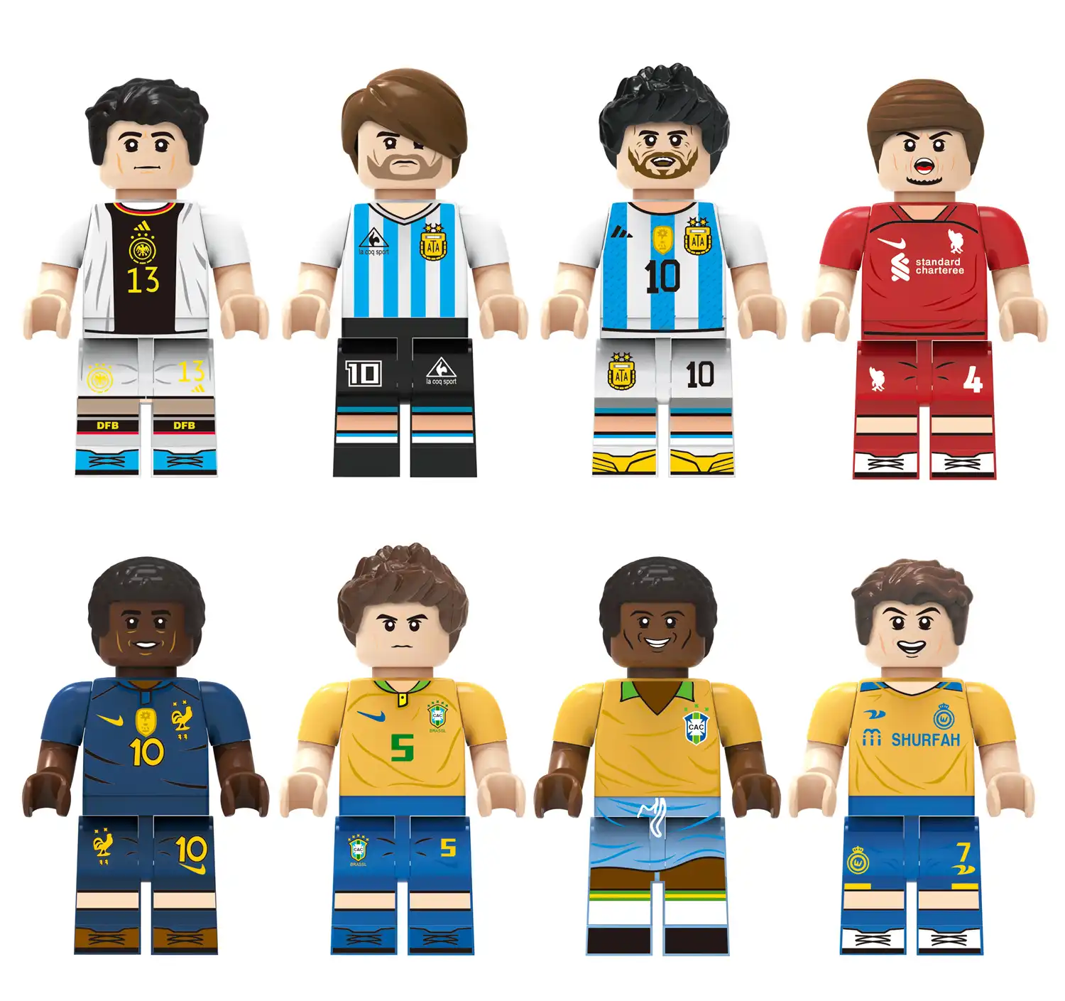 Minifigures – football soccer players (LEGO Alternative)