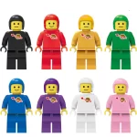 Minifigures – monochromatic classic space astronaut figures (LEGO Alternative)