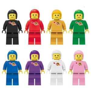Minifigures – monochromatic classic space astronaut figures (LEGO Alternative)