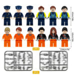 Minifigures – police officers and prisoners (LEGO Alternative)
