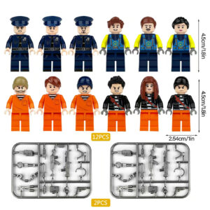 Minifigures – police officers and prisoners (LEGO Alternative)
