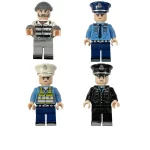 Minifigures – prisoner and 3 police officers (LEGO Alternative)