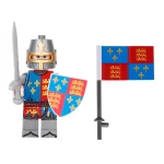 Minifigure – Lancaster Knight and a matching flag (LEGO Alternative)